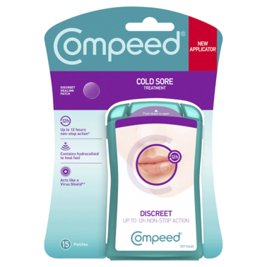Compeed Discreet Cold Sore  Invisible Patch - 15 Pack