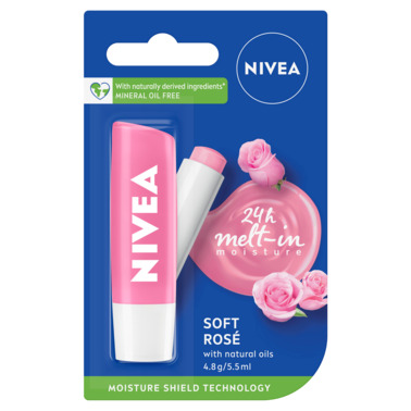 NIVEA Soft Rose Lip Balm 4.8g