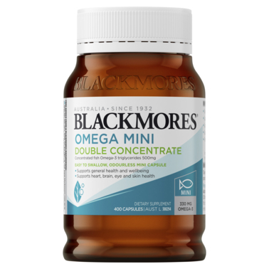 Blackmores Mini Omega Double Concentrate Fish Oil 400 Capsules