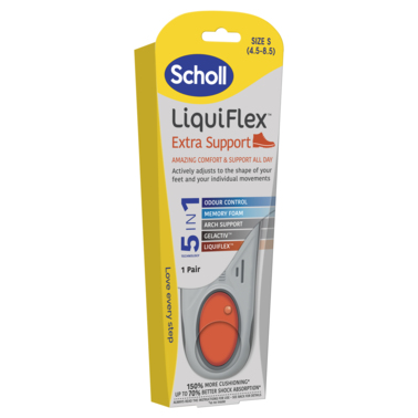 Scholl LiquiFlex Extra Support Insole Small 1 pair