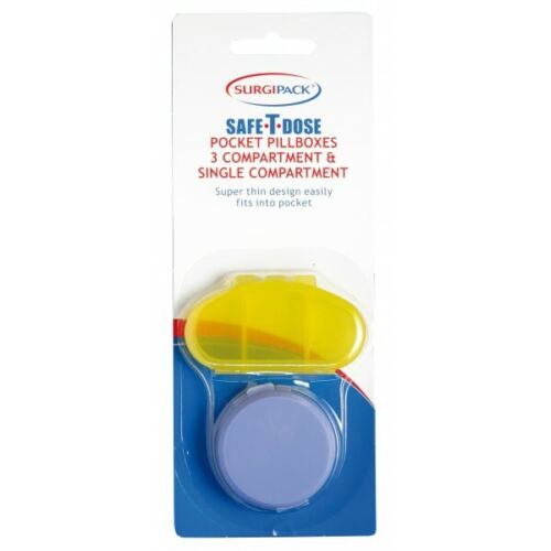 SurgiPack Safe-T-Dose Pocket Pill Box -2 Pack