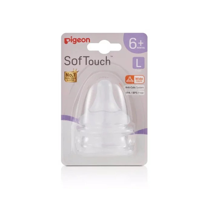 Pigeon SofTouch III Teat (L) 2 pack