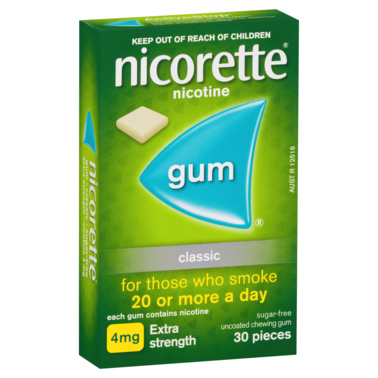 Nicorette Gum Extra Strength Classic 30 Pack