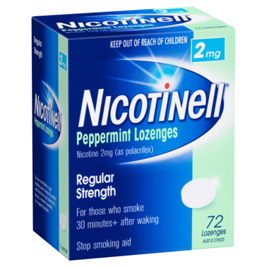 Nicotinell StopSmoking Lozenges 2mg Peppermint 72 Pack