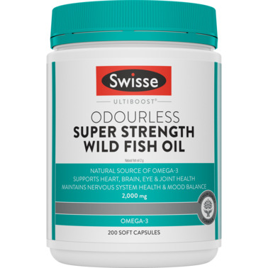 Swisse Ultiboost Super Strength Fish Oil 2000mg 200 Capsules