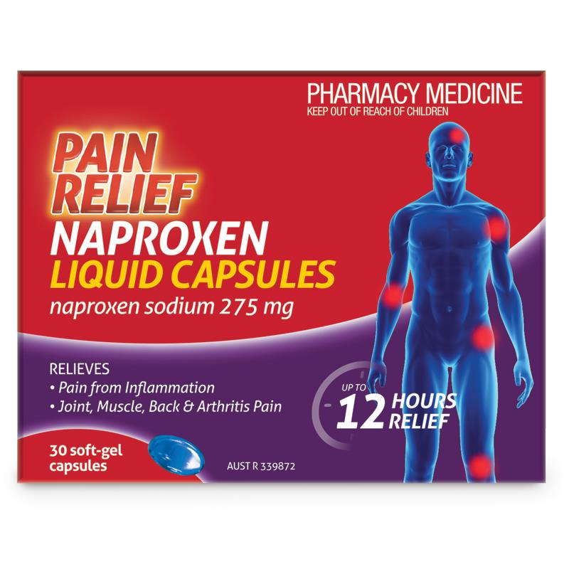 Pain Relief Naproxen 30 Liquid Capsules