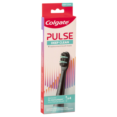 Colgate Pulse Deep Clean Toothbrush Replacement Heads 4 Pack