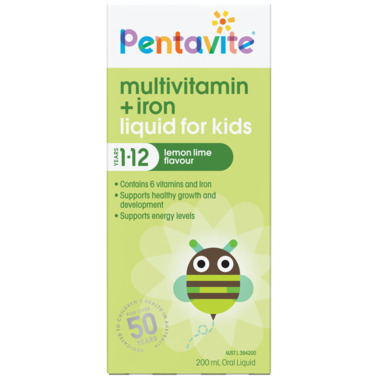 Pentavite Multi Vitamin + Iron For Kids 200mL