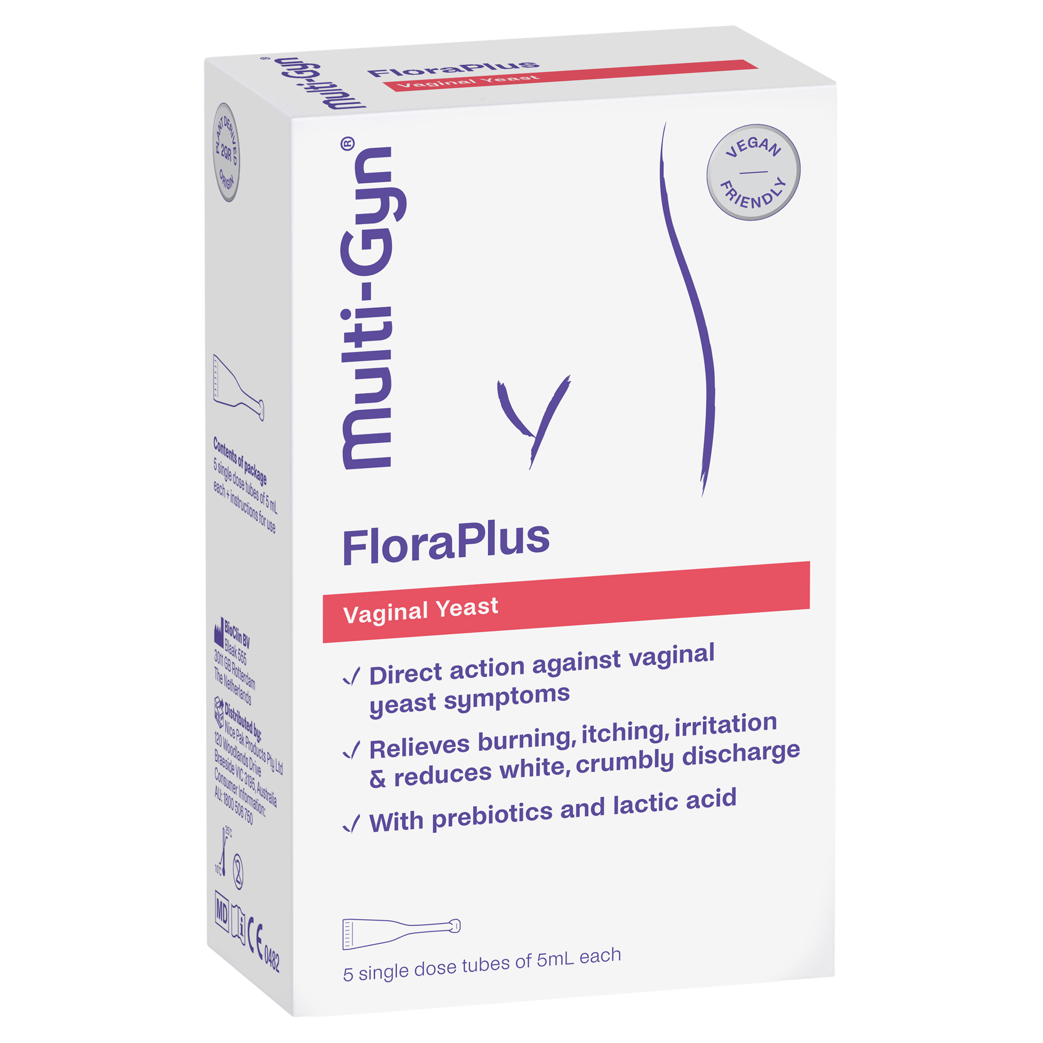 Multi-Gyn Flora Plus 5mL 5 Single use Tubes