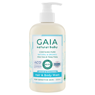 GAIA Natural Baby Hair & Body Wash 500mL