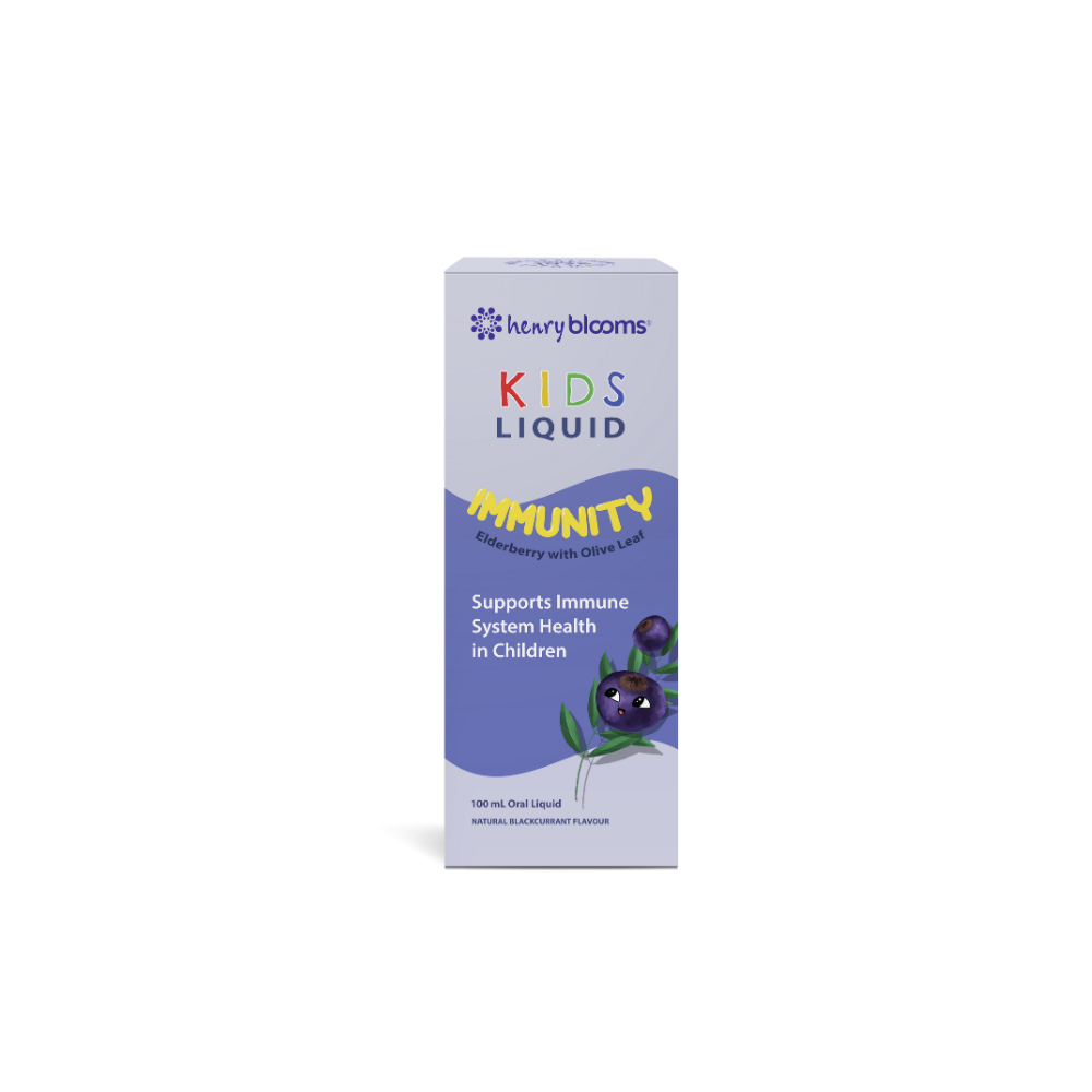 Henry Blooms Kids Liquid Immunity Elderberry With Olive Leaf 100 mL
