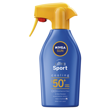 NIVEA Sun Ultra Sport Cooling Sunscreen SPF50+ Trigger Spray 300mL