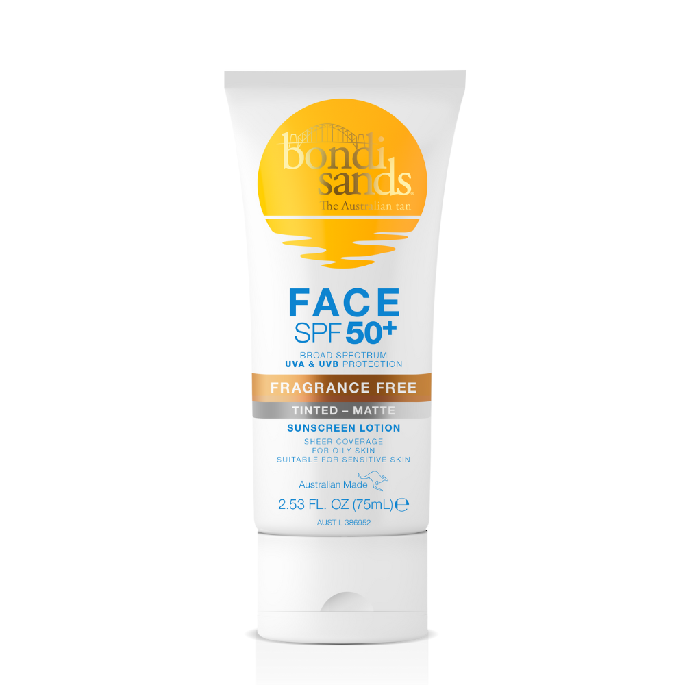 Bondi Sands SPF50+ Face Fragrance Free Tinted Matte Lotion 75mL