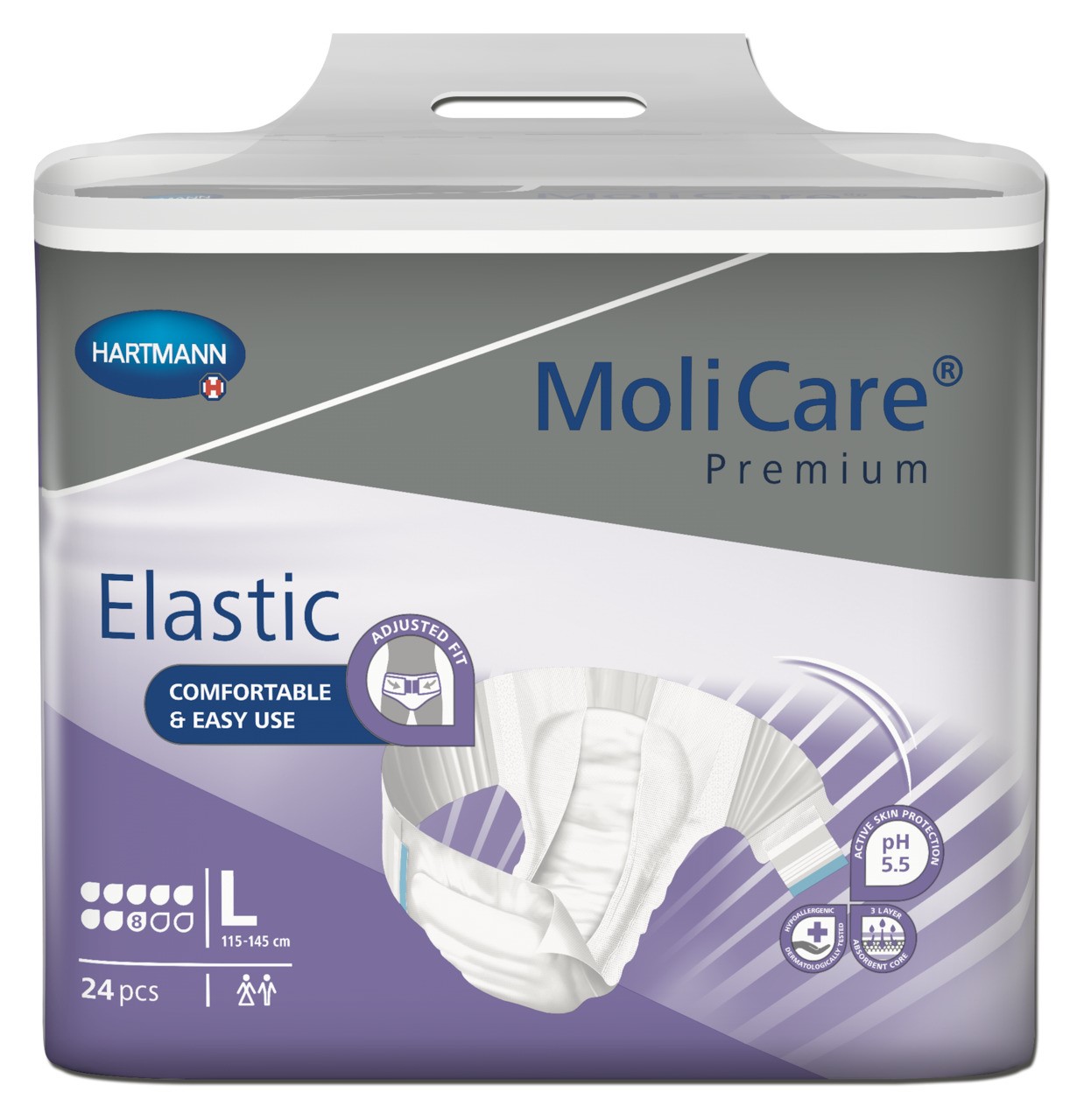 Molicare Premium Elastic 8 Drop Large 24 Pack