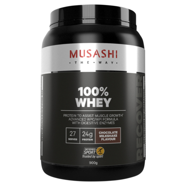 Musashi 100% Whey Chocolate Milkshake Powder 900g