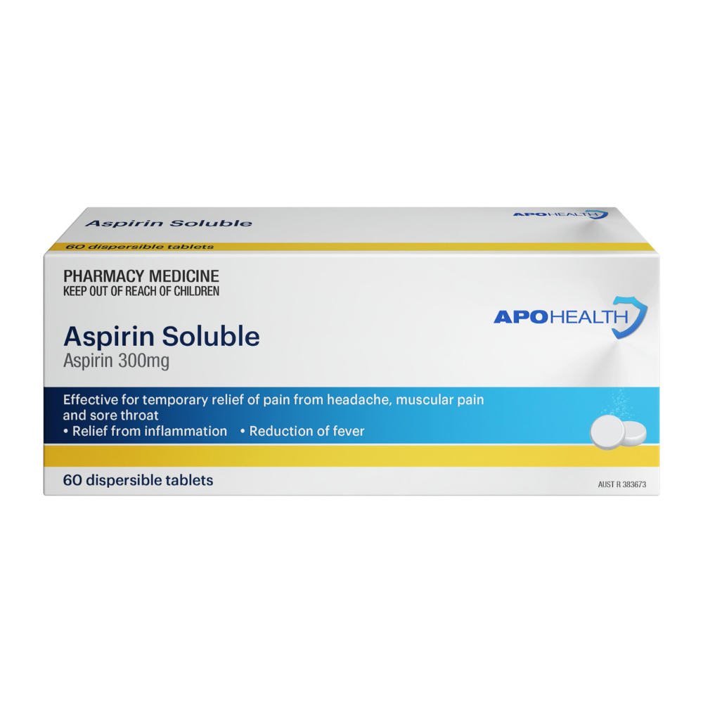 ApoHealth Aspirin 300mg 60 Soluble Tablets