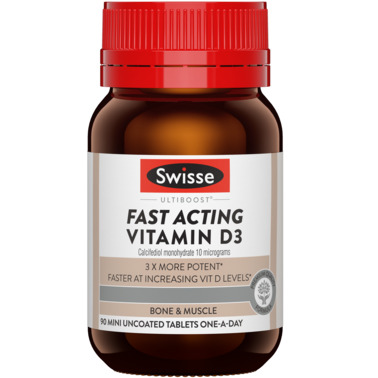 Swisse Ultiboost Fast Acting Vitamin D3 90 Capsules