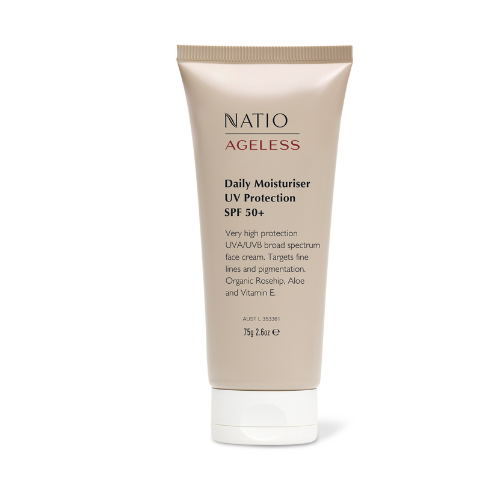 Natio Ageless Daily Moisturiser UV Protection SPF 50+ 75g