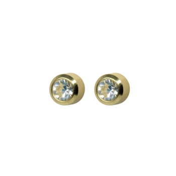 Studex Mini Plain Crystal Stud 24ct Gold Plated -1 Pair