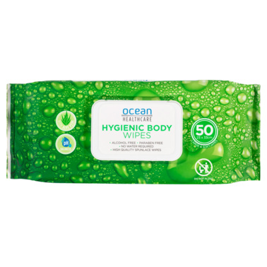 Ocean Healthcare Hygienic Body Wipes 50 Pack