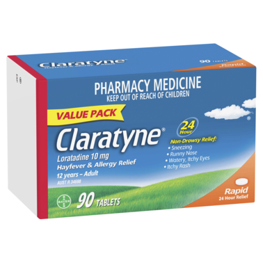 Claratyne Antihistamine Hayfever & Allergy Relief 90 Tablets