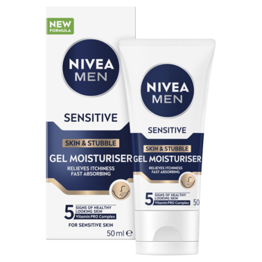 NIVEA Men Sensitive Skin & Stubble Gel Moisturiser 50mL