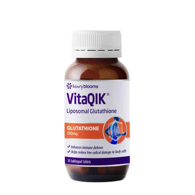 liposomal glutathione under tongue Henry Blooms Vitaqik Liposomal Glutathione 30 Sublingual Tablets
