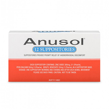 Anusol Suppository 12pk | Blooms The Chemist