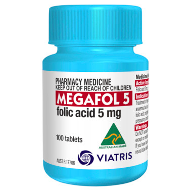 Megaf Megafol 5Mg - 100 tablets | Blooms The Chemist