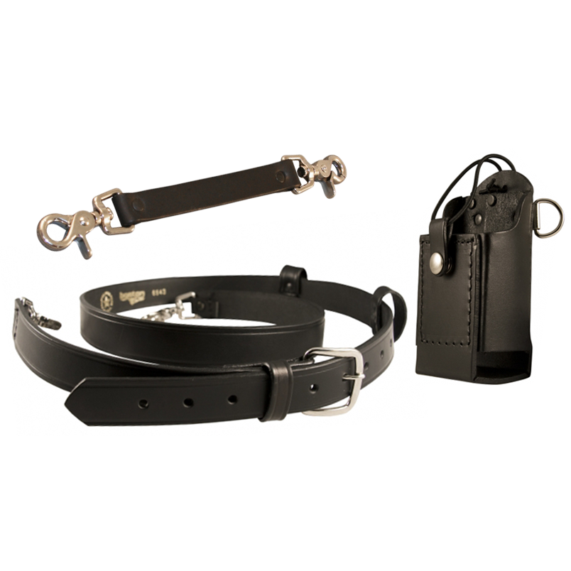 Boston Leather FDNY Style X-Long Leather Radio Strap Kit