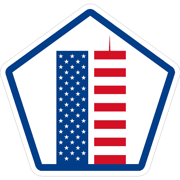 Exclusive 9-11 Memorial Pentagon US Flag Towers Reflective Decal