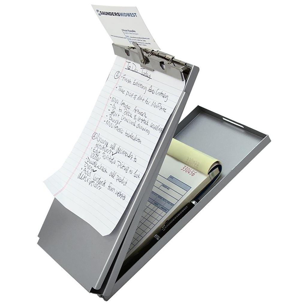 Saunders Redi-Rite Aluminum Storage Clipboard 8 1/2 Inch X 11 Inch - Aluminum - Black - 1 Each - View #4