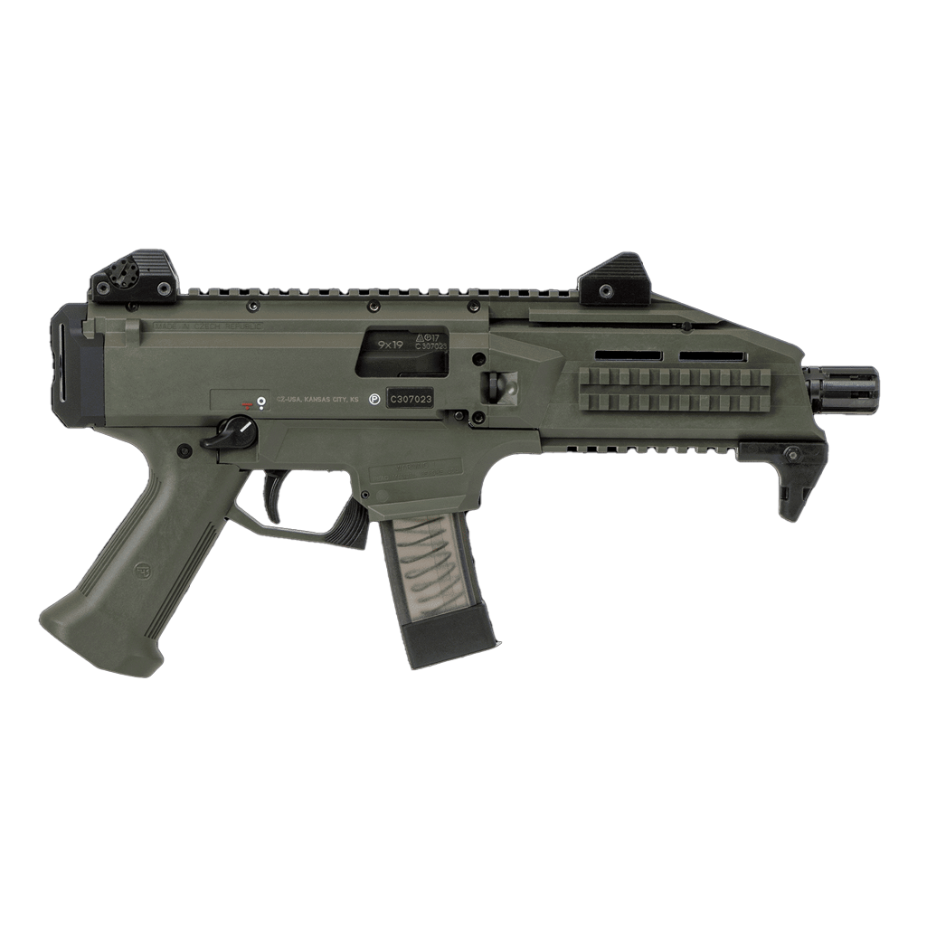 CZ Scorpion EVO 3 S1 Pistol, OD Green, 9mm, 20rd, LE Only