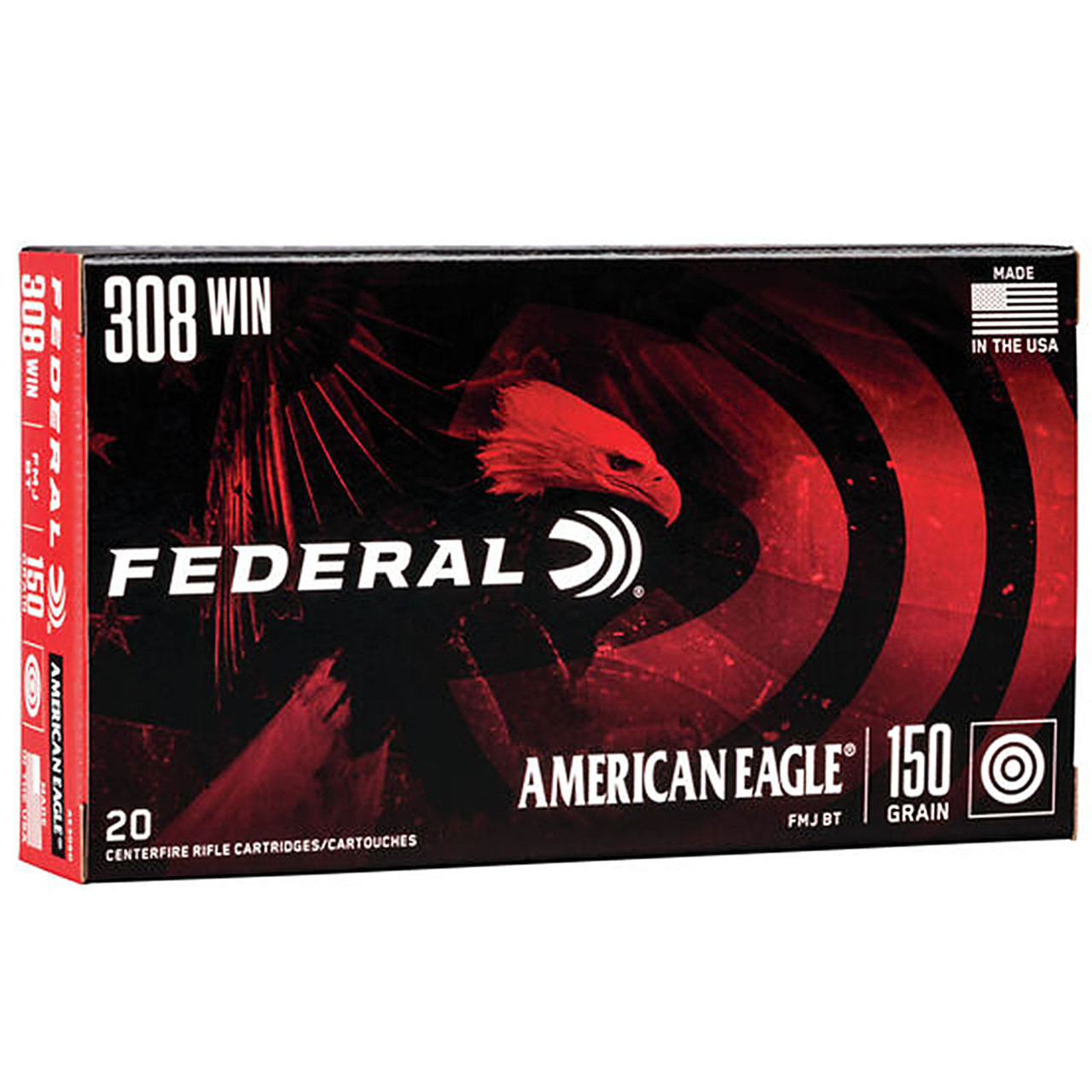 Federal Cartridge - American Eagle Rifle 308 WIN (7.62x51mm) 150 Gr FMJ ...