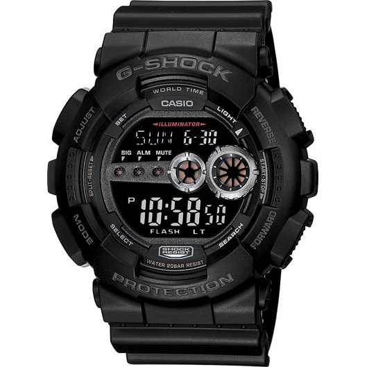 CASIO G-SHOCK A1000ブラックイルミネーター デジタル腕時計 Casio XL Digital G-Shock Watch with Flash Alert