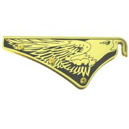 Cairns Silk-Screened Black Eagle Front Holder with Holes Fasteners