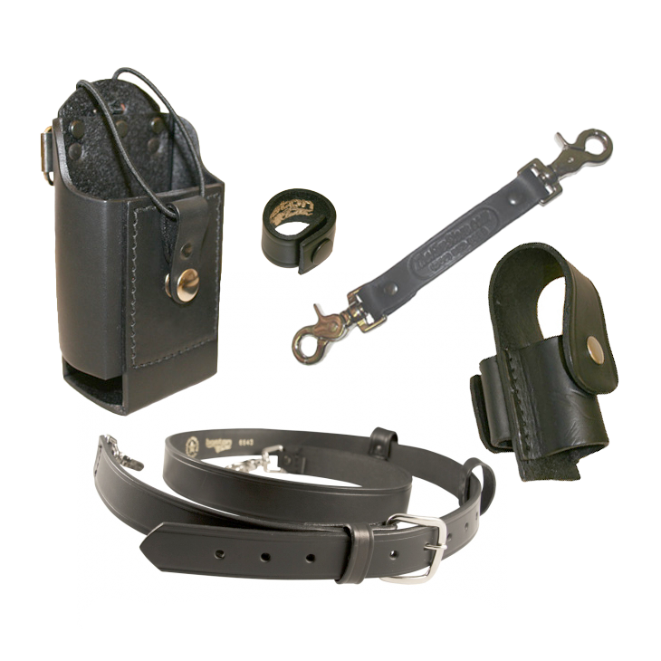 Boston Leather Grand Slam FDNY Style Leather Radio Strap, Universal