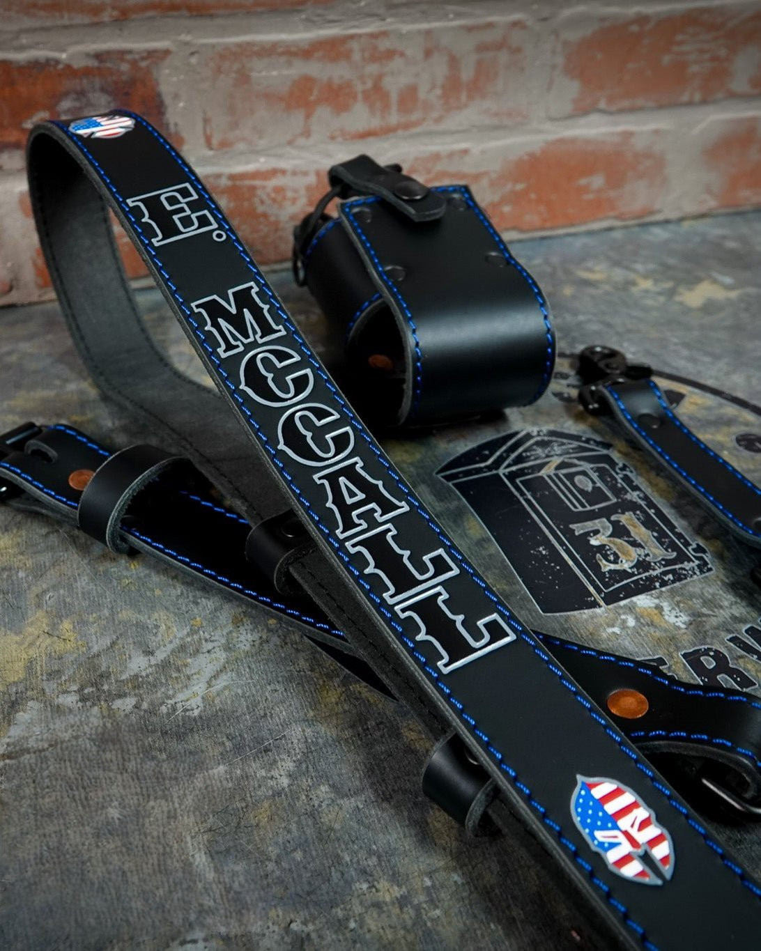 Box 31 Leatherworks Hand Painted Customizable Radio Strap Combo