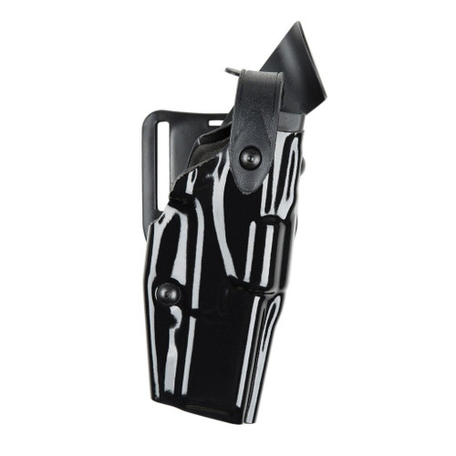 Safariland - Model 6360 Level II Holster Duty Hi Gloss Black Right Hand, Hood Guard Fits - Glock: 17, 22 4.5" BBL