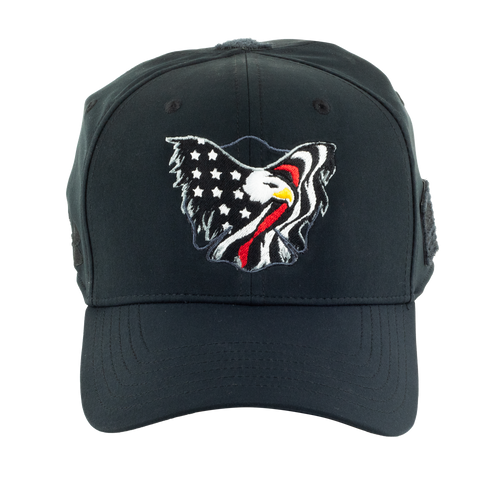 TheFireStore Maltese Glory Firefighter Hat, Black w/ Velcro Closure