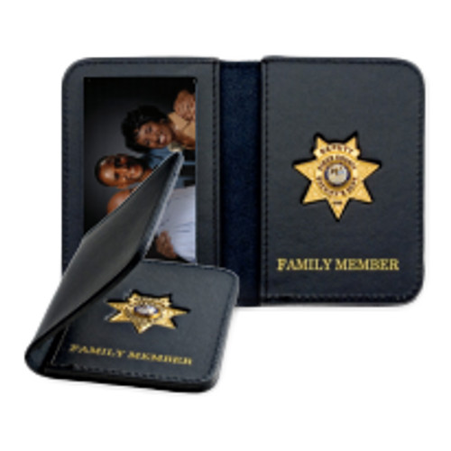 Smith & Warren Mini Badge & ID Holder w/Gold Imprint