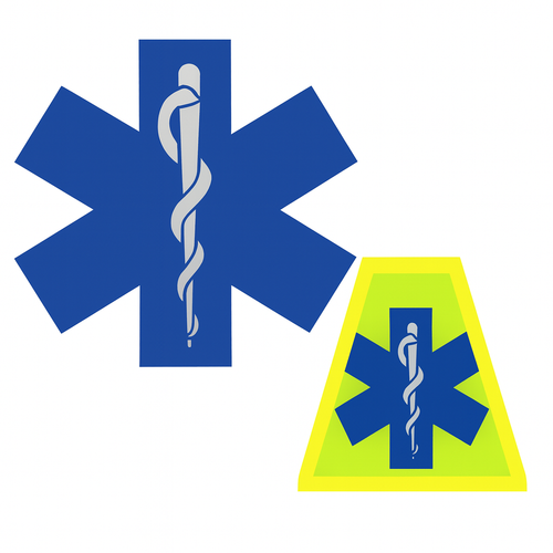 Star Of Life Die Cut Reflective Decal