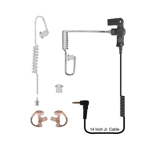 Silent Listen-Only Earpiece w/ 2.5mm Connector & Bonus Parts Pack