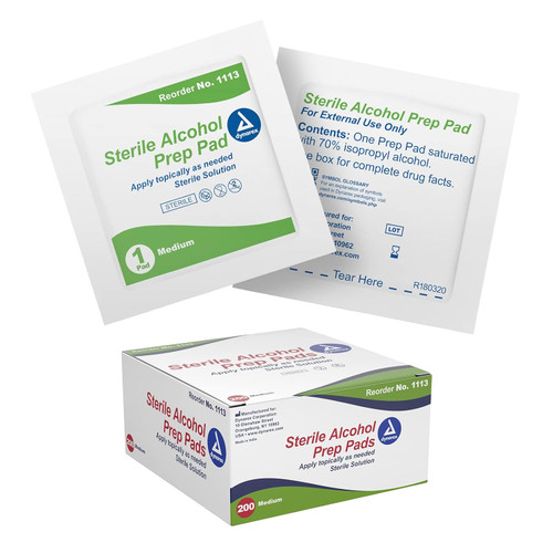 Dynarex Alcohol Prep Pad, Sterile