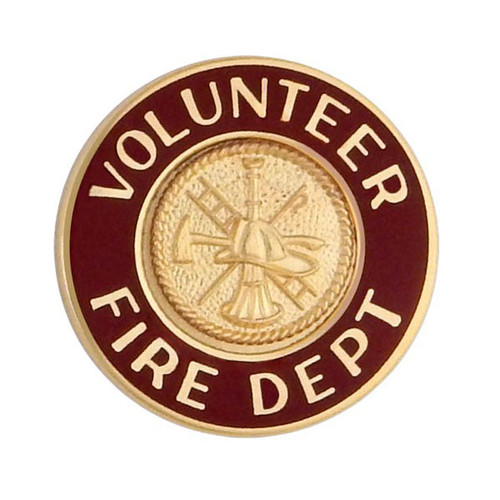 Volunteer Fire Department Collar Insignia Pin