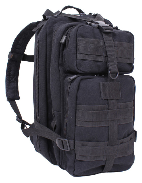 Rothco タクティカルキャンバス Go Pack 17" x 10" x 9" ブラック Rothco Tacticanvas Go Pack