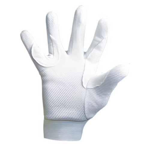 Premier Emblem White Gloves with Dotted Palms