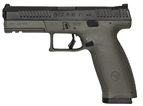 CZ P-10 F, 9mm, 10rd, OD Green Polymer Frame, LE Only