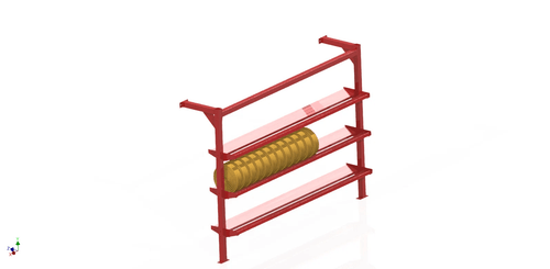 Circul-Air Free Standing Hose Rack, Red