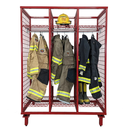 Circul-Air Free Standing, Double Sided Gear Storage Lockers, Red